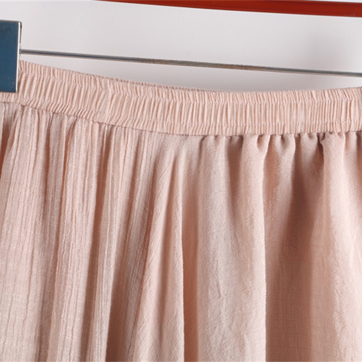 Women's Skirt A Line Swing Fashion Casual Maxi High Waist Skirts Solid Colored Ruched Irregular Hem Vacation Causal Light Blue Black White Pink Spring & Summer Cotton 2025 - $21.99 –P15