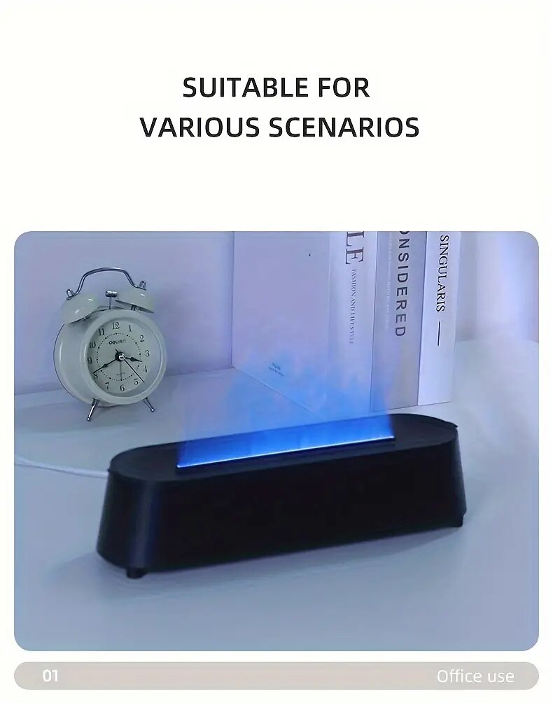 Creative 3D Simulation Flame Air Humidifier Household Colorful Atmosphere Light Intelligent Remote Control Humidifier USB Desktop Silent Large Fog Volume Humidifier Home Decor Room Decor 2025 - $36.99 –P11