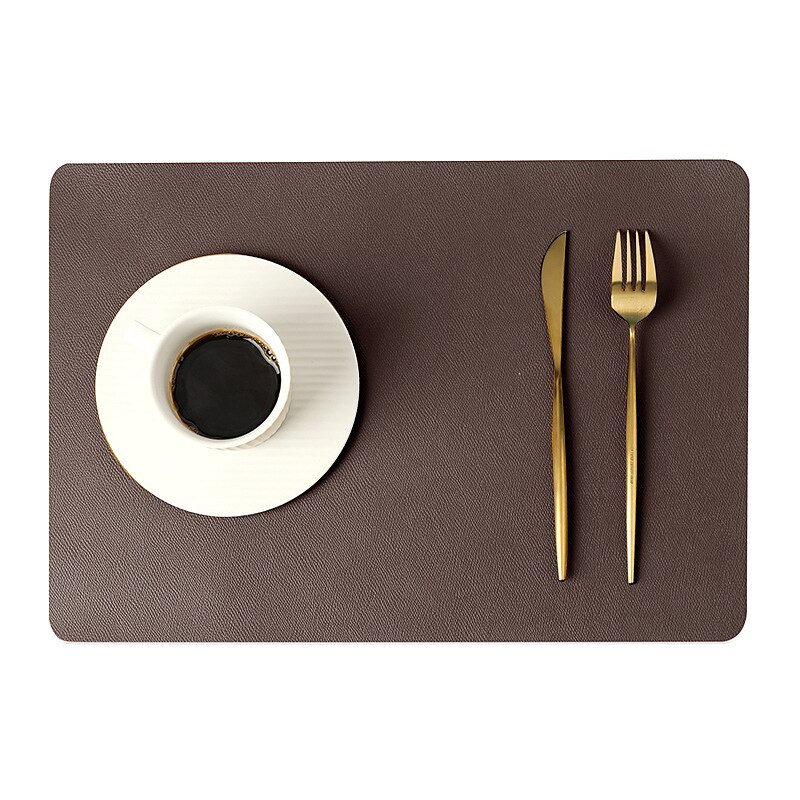vinyl dekkematte vanntett pu lær varmebestandig spisebord bord bord plate matte juledekor høst kjøkken bord matter innendørs utendørs 2025 - $7.99 –P13