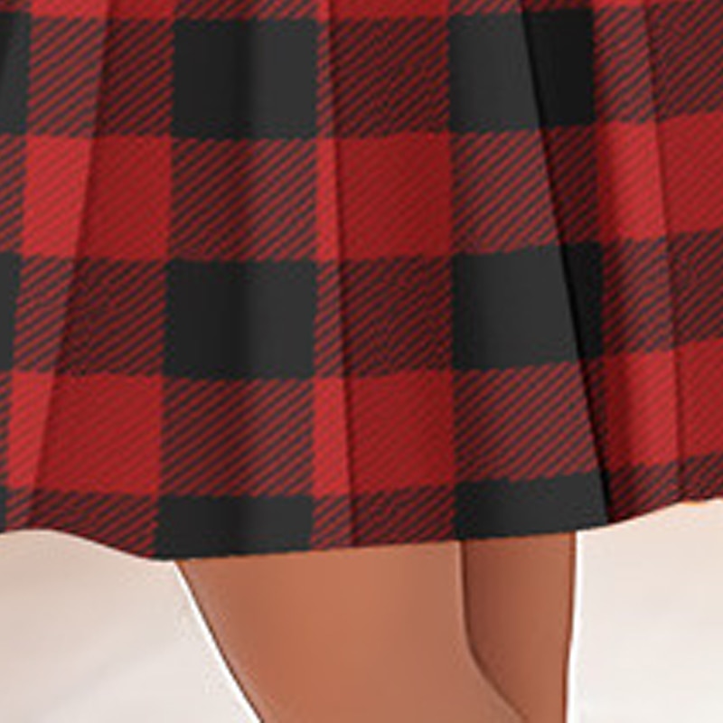 Mädchen' 3D Plaid Schneemann Schneeflocke Kleid Schneeflockenkleid Langarm 3D-Druck Herbst Winter Urlaub Sport & Natur Täglich Kuschelig Brautkleider schlicht Schön kinderkleidung 3-12 Jahre Casual 2025 - $19.49 –P6