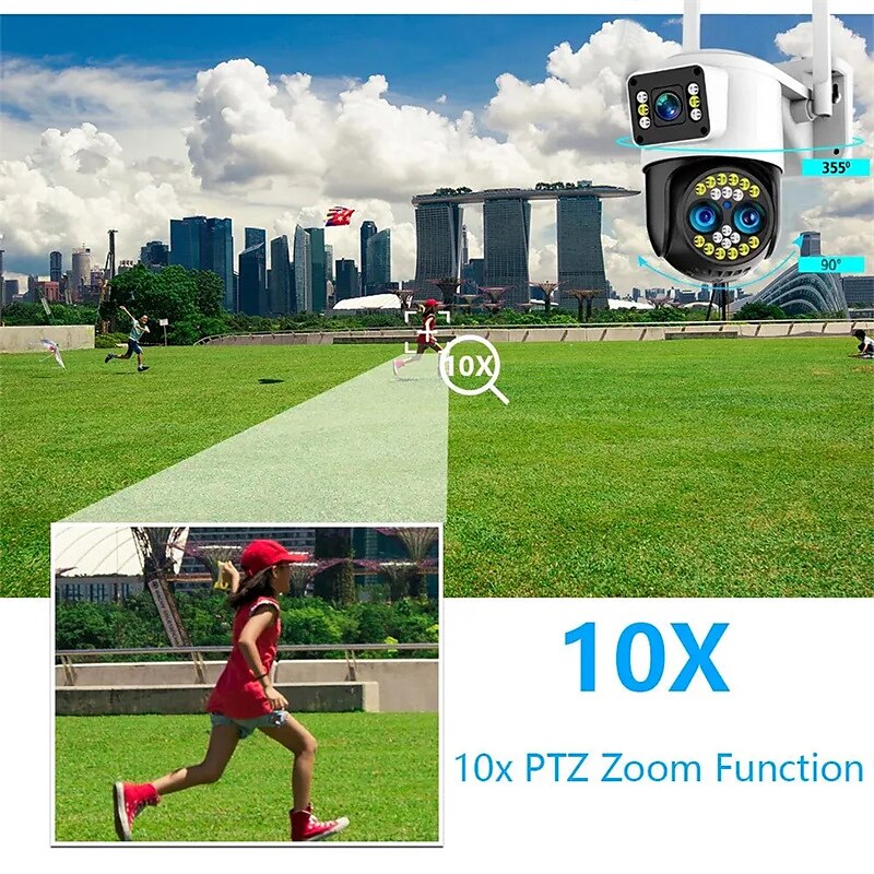 Yoosee HD 4K 8MP Two Lens Two Screen Outdoor Wireless Camera 10X Zoom Two Way Audio Motion Detection 2025 - $94.99 –P4