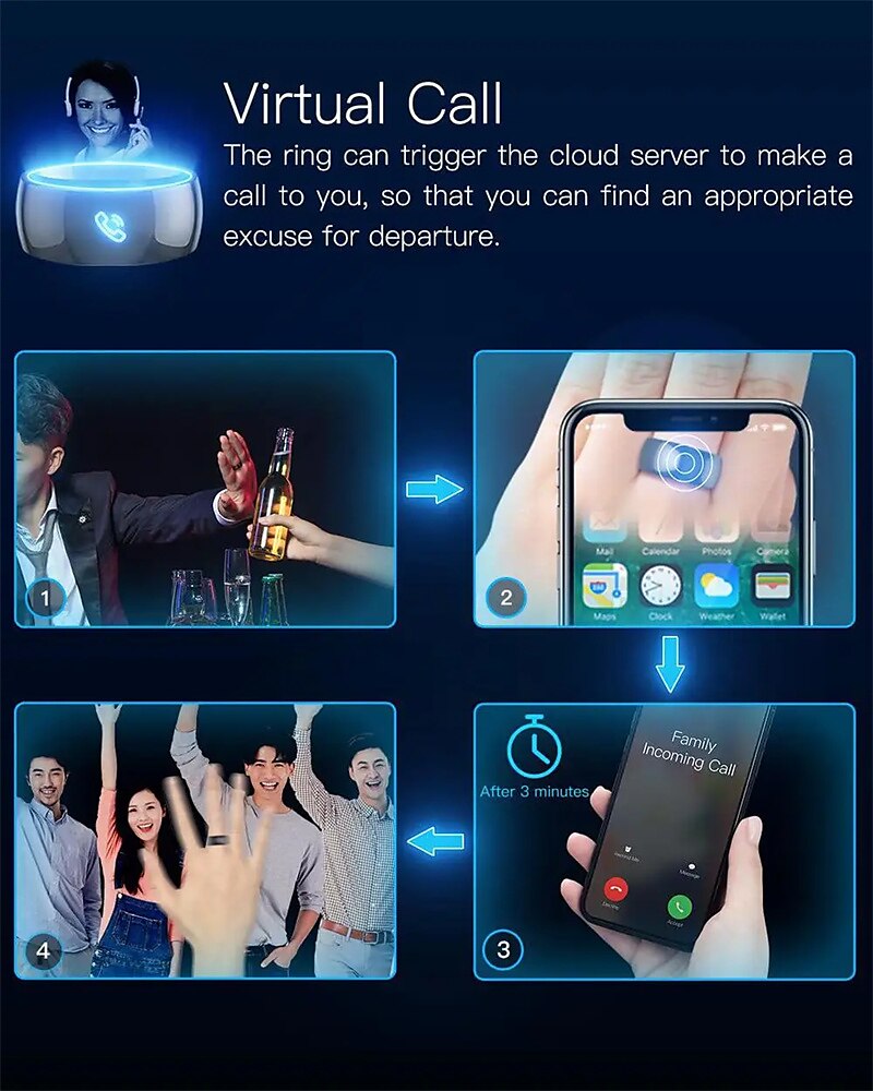 2025年 NFC ID IC スリーインワン機能統合 Android iOS デュアルシステムをサポート 128g ストレージ セラミックボディ jakcom r4 スマートリング コレクション – $46.99 –P14