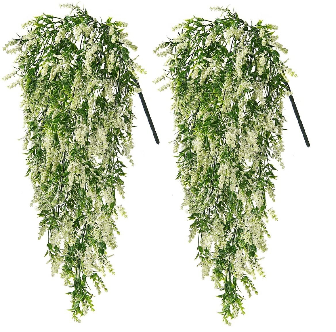 4 bunter kunstig lavendel hengende blomsterbukett vinranke hengende planter falsk eføy vinblader til terrasse hjem soverom bryllup innendørs utendørs veggdekor, hjemmedekor, estetisk romdekor 2025 - $23.99 –P7