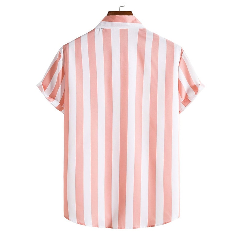Per uomo Banda Geometrica Camicia Camicia con bottoni Manica corta Informale Da tutti i giorni Per uscire Fine settimana Autunno Collo ripiegabile Stampa Bottone giù Nero Giallo Rosa Rosso Blu del 2026 a $25.99 –P1
