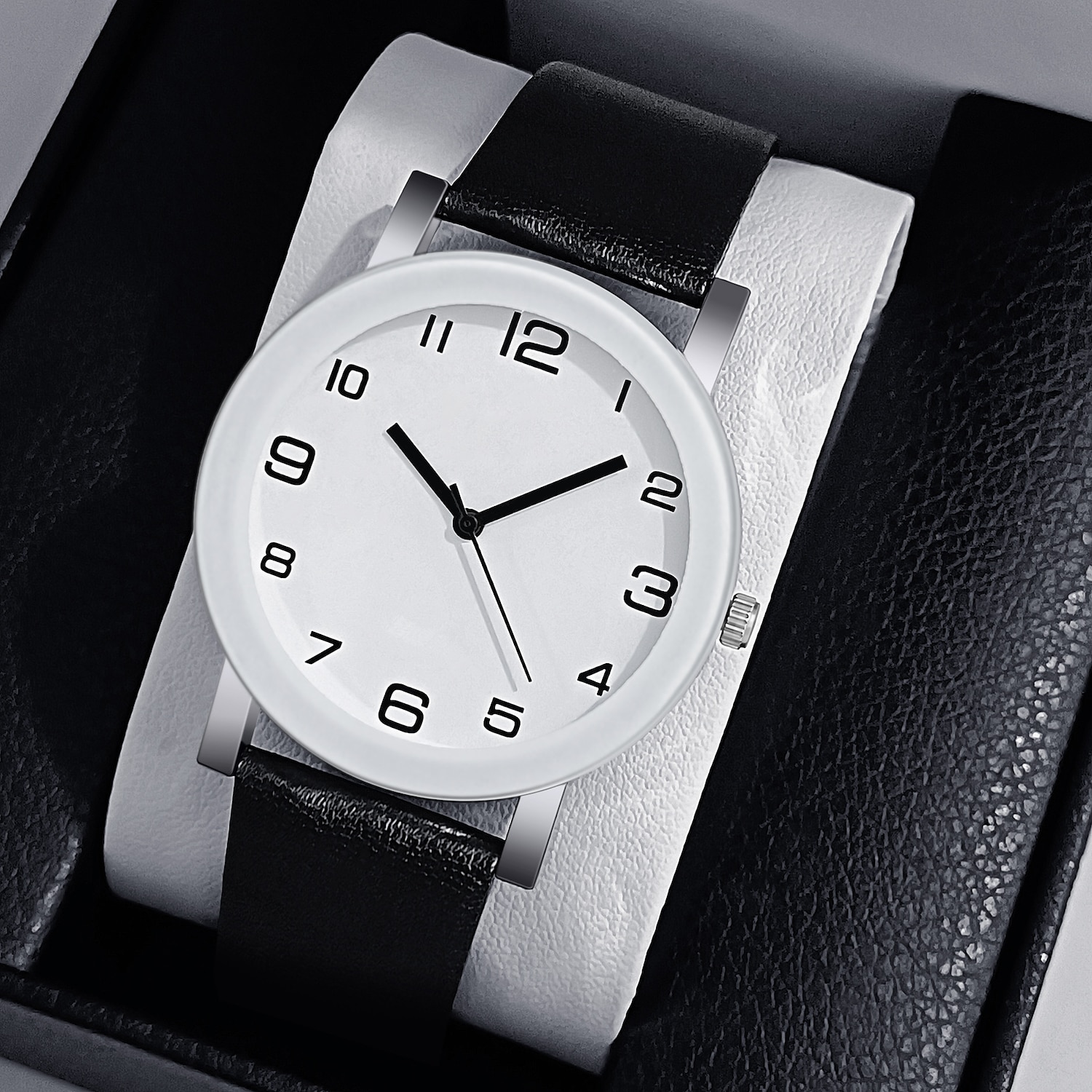 Freizeit männer uhr casual leder analog quarz uhren einfache runde zifferblatt männlichen armbanduhr uhr geschenk montre homme 2025 - $12.99 –P1