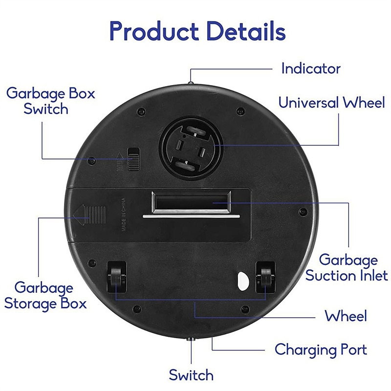 Black Automatic Rechargeable Smart Robot Vacuum Cleaner Suction Sweeping Robot 2025 - $31.99 –P9