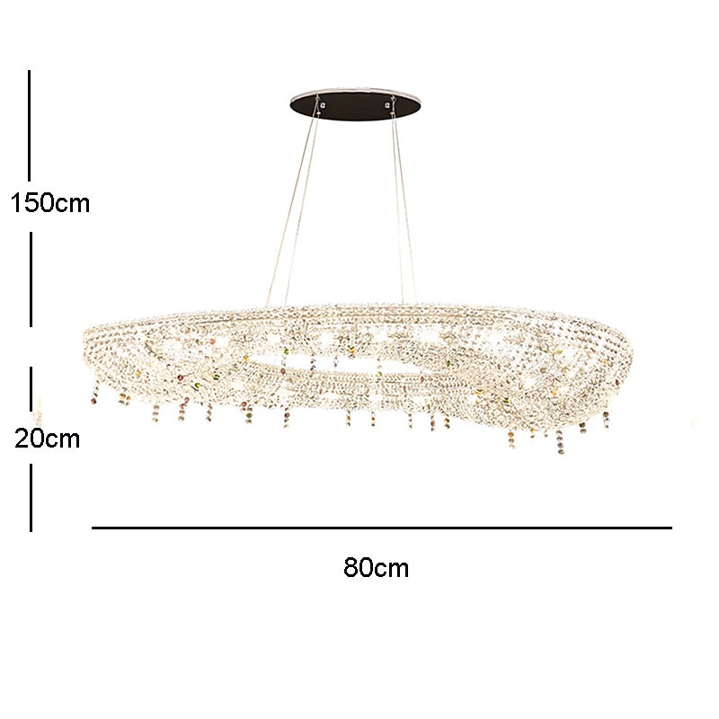 80 cm التصميم الحصري نجفات معدن مطلي الحديث 110-120V 220-240V 2026 - $863.89 –P12