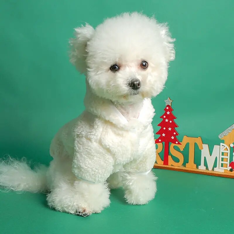 Kutyák Macskák Kapucnis felsőrész Buli Alkalmi Tél Meleg Légáteresztő Mekano Mosható Kényelmes Karácsony Szabadtéri Alkalmi / Napi Kutyaruházat for bichon frisé Pomerániai törpespitz Kölyök kisállat 2025 - $18.99 –P5