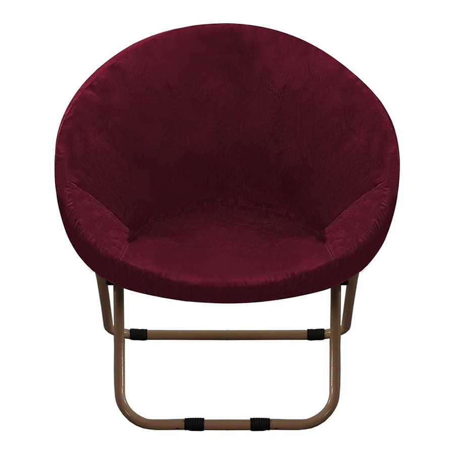 Funda de terciopelo para silla con platillo redondo, fundas para silla Moon, 1 pieza, funda elástica extraíble para silla Moon con parte inferior elástica para sala de estar 2025 - $27.99 –P12