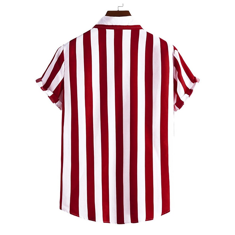 Per uomo Banda Geometrica Camicia Camicia con bottoni Manica corta Informale Da tutti i giorni Per uscire Fine settimana Autunno Collo ripiegabile Stampa Bottone giù Nero Giallo Rosa Rosso Blu del 2026 a $25.99 –P14