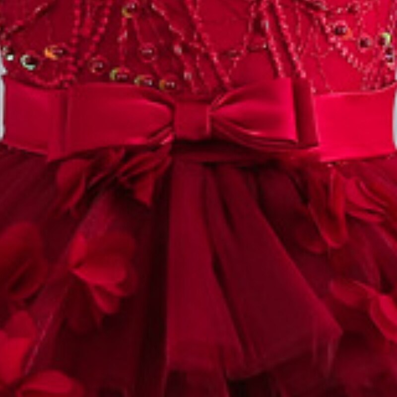 kinderkleidung Mädchen Blumenmädchen Kleid Party Kleid Feste Farbe Ärmellos Formal Leistung Hochzeit Gitter Elegant Prinzessin Schön Polyester Maxi abendkleider Blumenmädchenkleid Frühling Herbst 2025 - $42.99 –P11