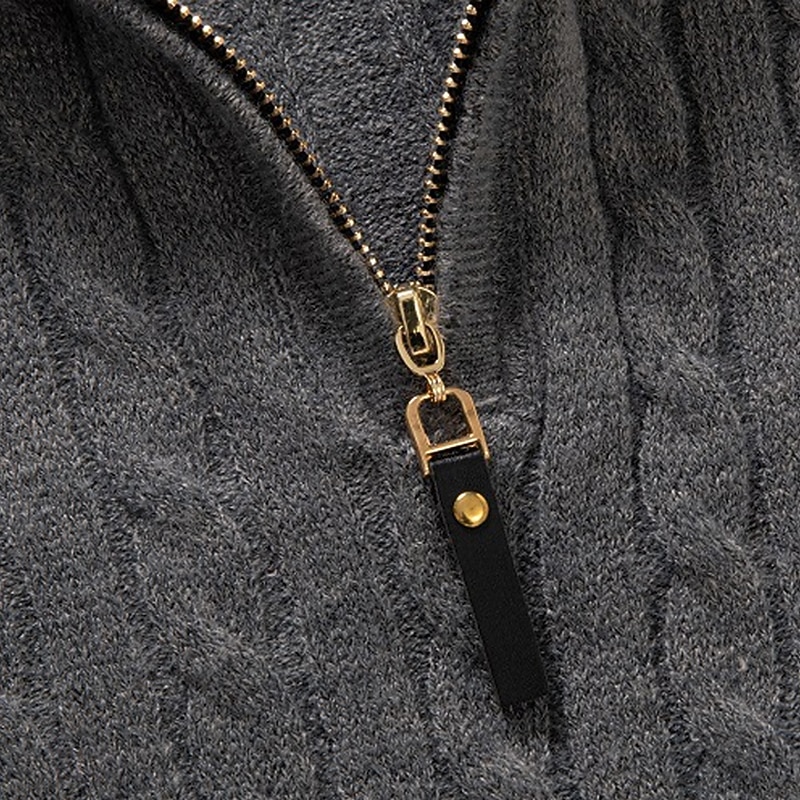 Homens Pulôver suéter Suéter de malha Suéter com zíper de um quarto Estriado Cabo Tricotar Tops regulares Tricotado Tecido Quarter Zip Mantenha Quente Contemporâneo Moderno Casual Roupa Diária Roupa de 2026 por $39.99 –P1