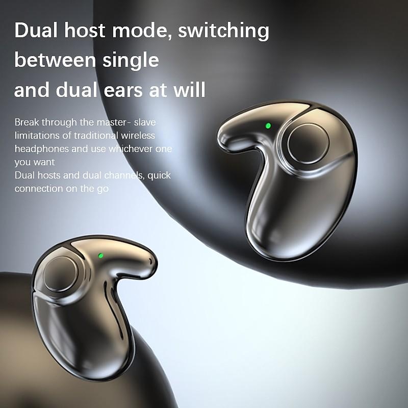 Wireless Stereo Sleep Headphones Mini in-Ear Noise Cancelling Earbuds Bone Conduction Bluetooth Music Headset with Charging Box 2025 - $20.99 –P2