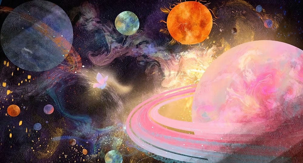 3d muurschildering behang zonnestelsel galaxy planet muursticker die print peel en stick verwijderbare pvc/vinyl materiaal zelfklevend/lijm vereist muur decor muurschildering voor woonkamer slaapkamer 2025 - $43.99 –P10