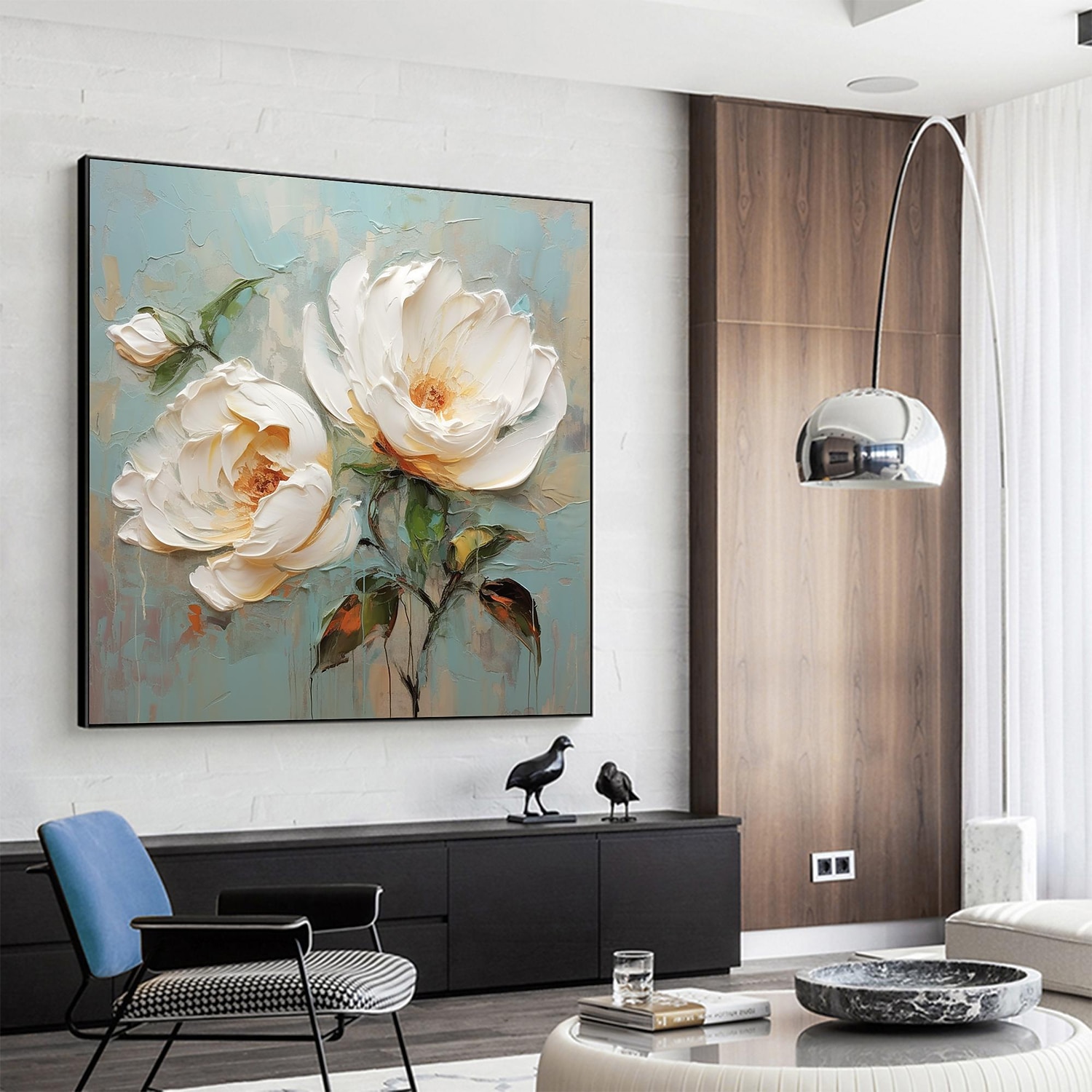 Handgefertigtes Ölgemälde auf Leinwand, Wandkunst-Dekor, originales Blumengemälde in voller Größe für die Inneneinrichtung mit gespanntem Rahmen, ohne Innenrahmen-Gemälde 2025 - $170.99 –P8