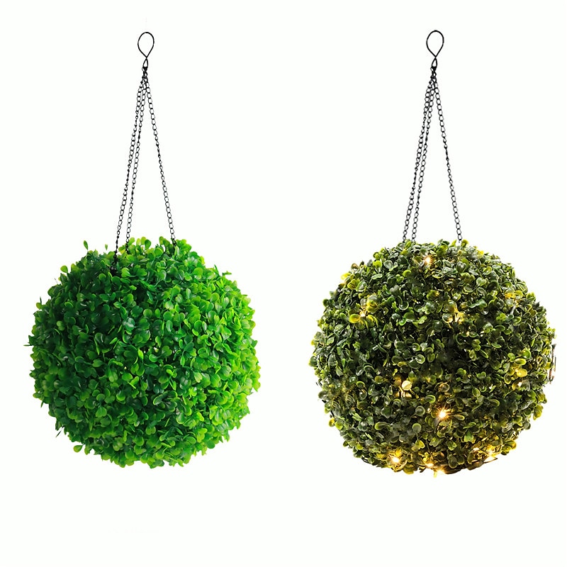 LED Außenwandleuchte Solarlampen Hof, dekorative Simulation, Graskugel-Kronleuchterlampe für Rasen, Garten, Urlaubsdekoration, Beleuchtung, Durchmesser 14 cm 2026 - $38.99 –P5