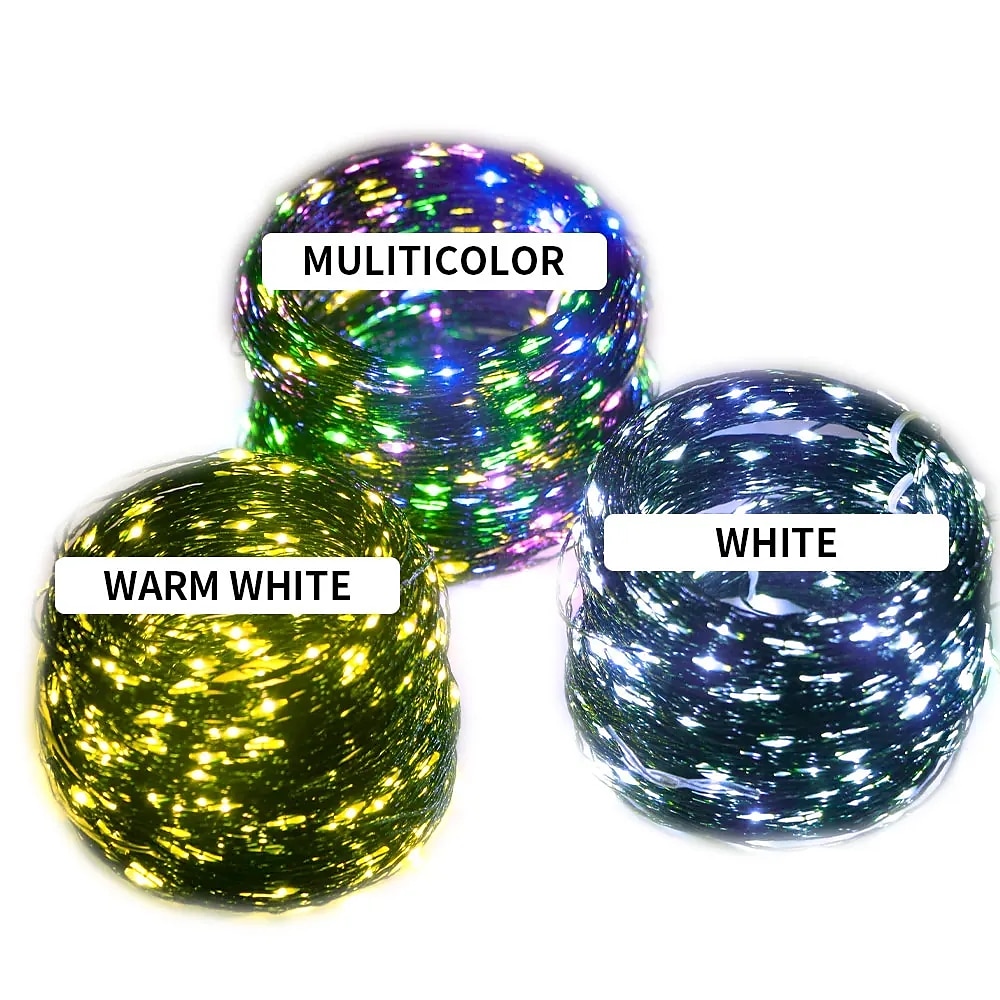 30M 50M 100M Remote Control Plug in Green Copper Wire Light Festival Party Decoration Light LED Light String Garden Courtyard Full of Stars  1 set 2025 - $25.99 –P3