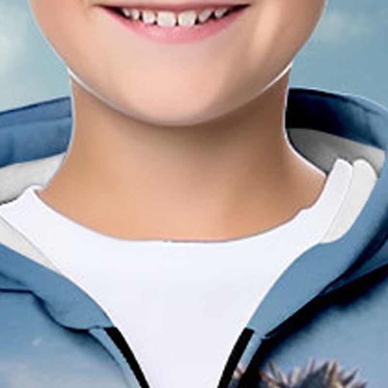 Pojkar 3D Dinosaurie Huvtröja Kappa Ytterkläder Långärmad 3D-tryck Höst Vinter Mode Streetwear Häftig Polyester Barn 3-12 år Utomhus Ledigt Dagligen Normal 2025 - $18.49 –P5