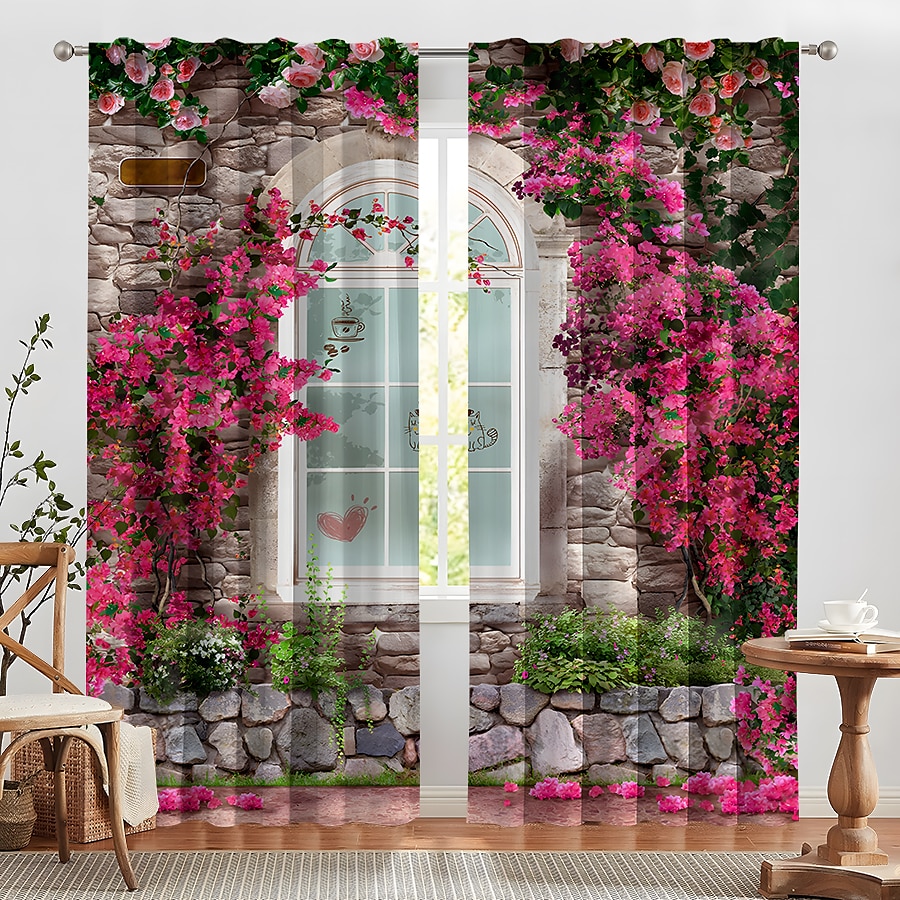 2 Panels Curtain Drapes Blackout Curtain For Living Room Bedroom Kitchen Window Treatments Thermal Insulated Room Darkening 2025 - $28.99 –P14