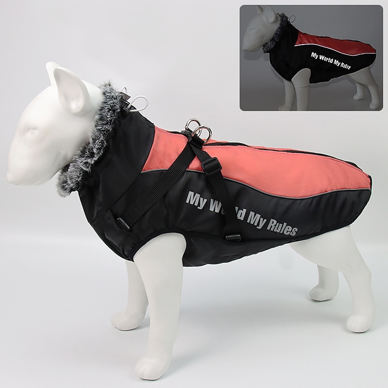 Cachorros Gatos Casacos Jaqueta Moda Festa Inverno Reflector Prova-de-Água Quente Lavável Confortável Natal Ao ar livre Casual / Diário Roupas para cães for Bichon Frise Pomerânia Animais de Pequeno de 2025 por $23.99 –P3