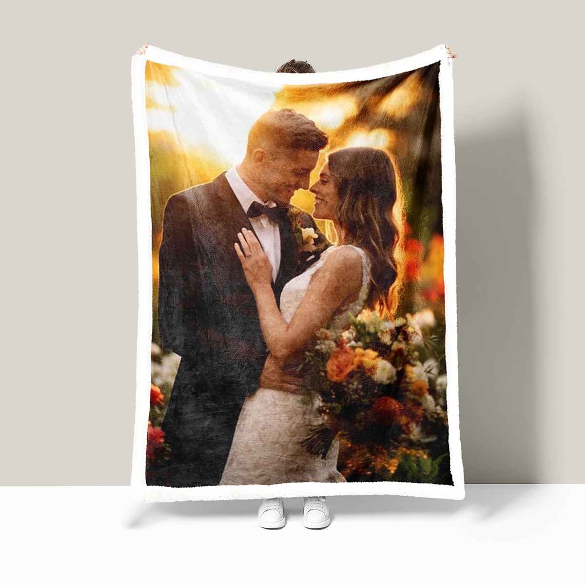 Pături Sherpa personalizate cu fotografii Cadouri personalizate pentru cupluri Pătură foto personalizată Cadouri Te iubesc Cadou de ziua de naștere pentru soție soț prietenă prieten 2025 - GBP £16 –P11