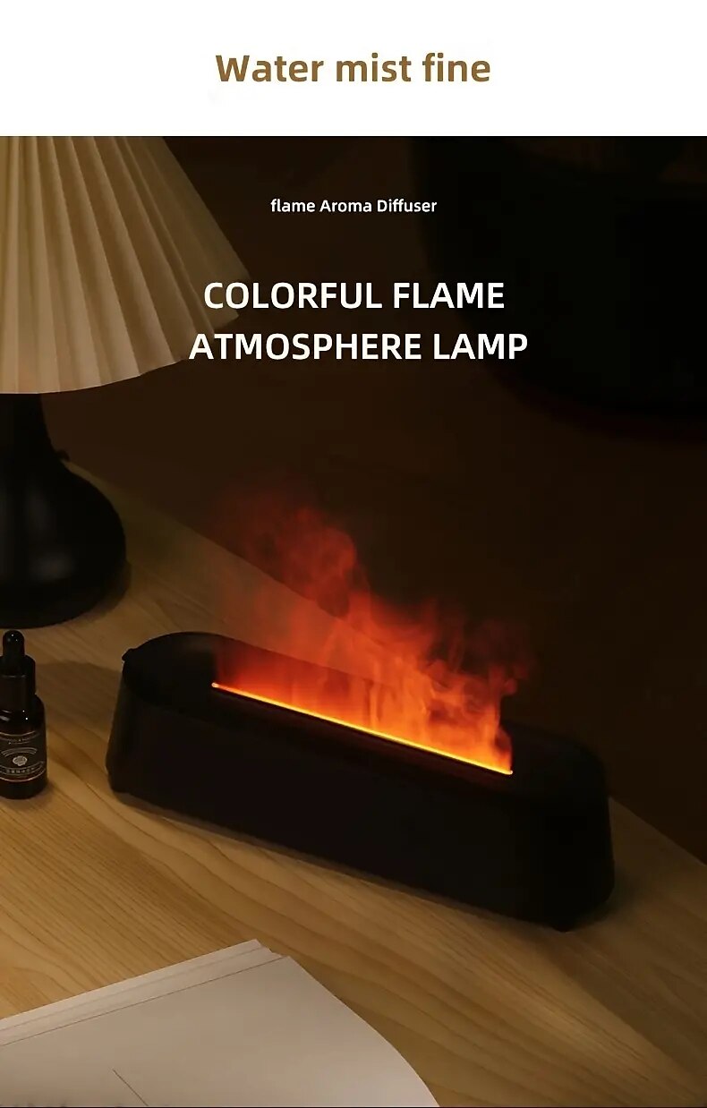 Creative 3D Simulation Flame Air Humidifier Household Colorful Atmosphere Light Intelligent Remote Control Humidifier USB Desktop Silent Large Fog Volume Humidifier Home Decor Room Decor 2025 - $36.99 –P5