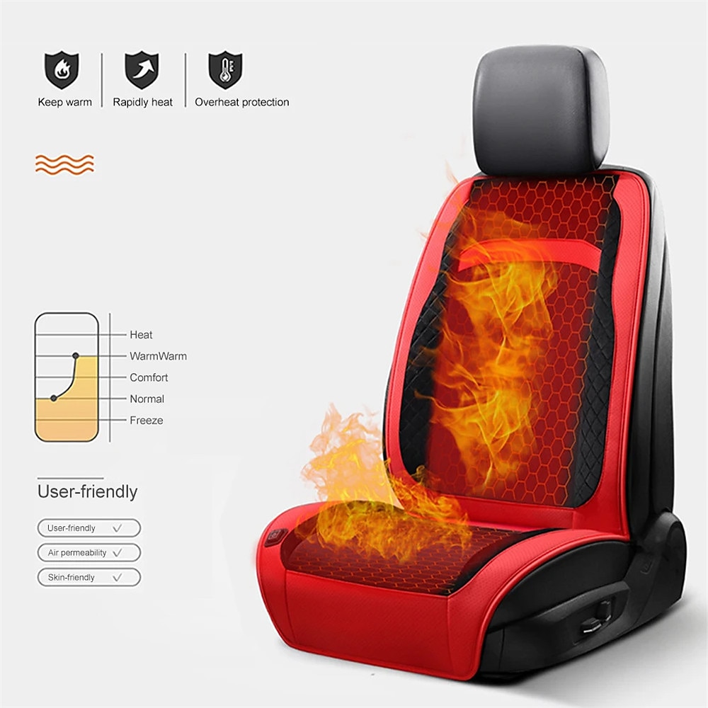 Heated Car Seat Cover Winter Warm Fast Heating Pad, Washable Car Seat Cushion, Universal Fit 2025 - $56.99 –P9