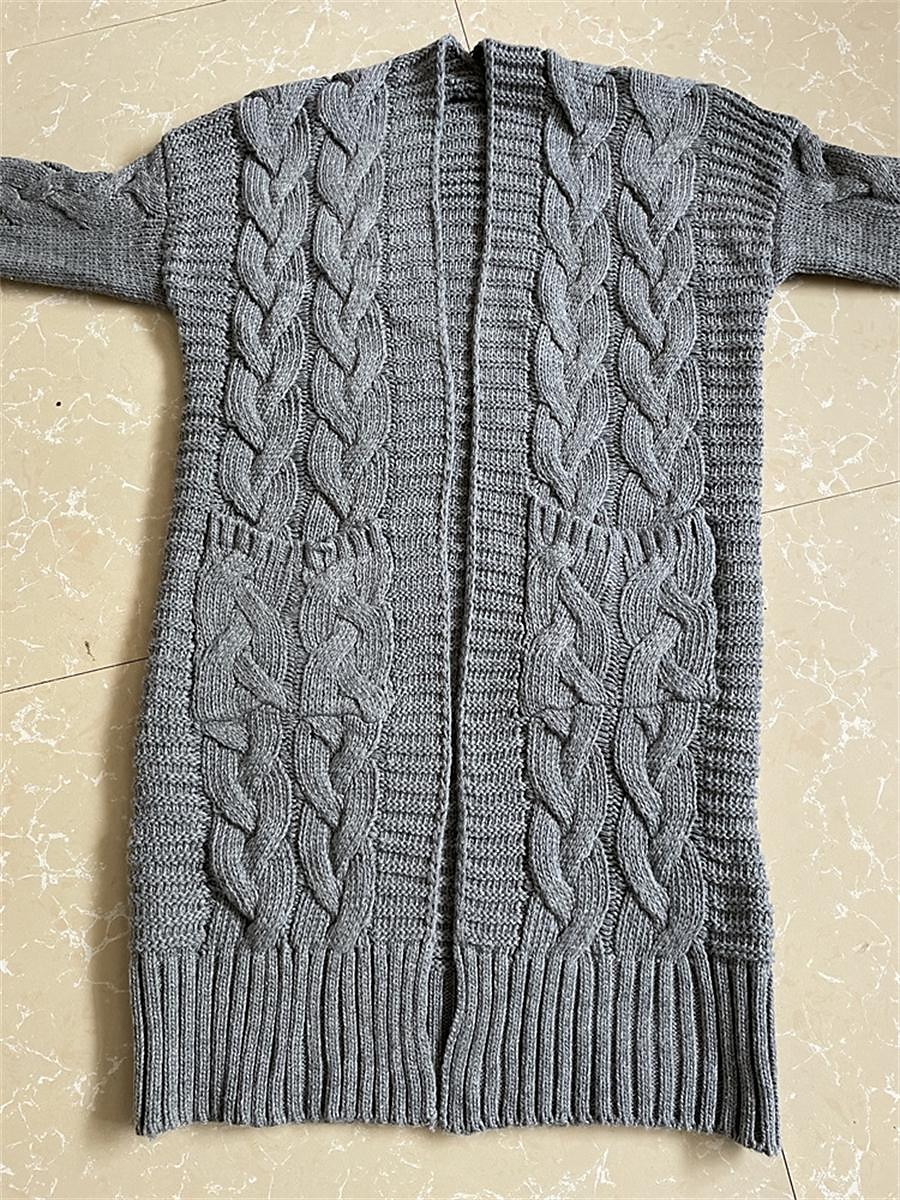 Mulheres Carregam Moda Roupa de rua Casual Côr Sólida Cabo Com Capuz Bolsos Tricotado Manga Longa Tops regulares Tricotar Ao ar livre Diário Para Noite Vinho Verde Tropa Outono Inverno de 2025 por $52.99 –P9
