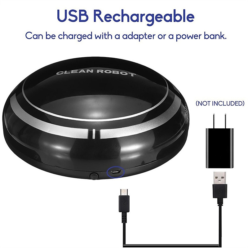 Black Automatic Rechargeable Smart Robot Vacuum Cleaner Suction Sweeping Robot 2025 - $31.99 –P10