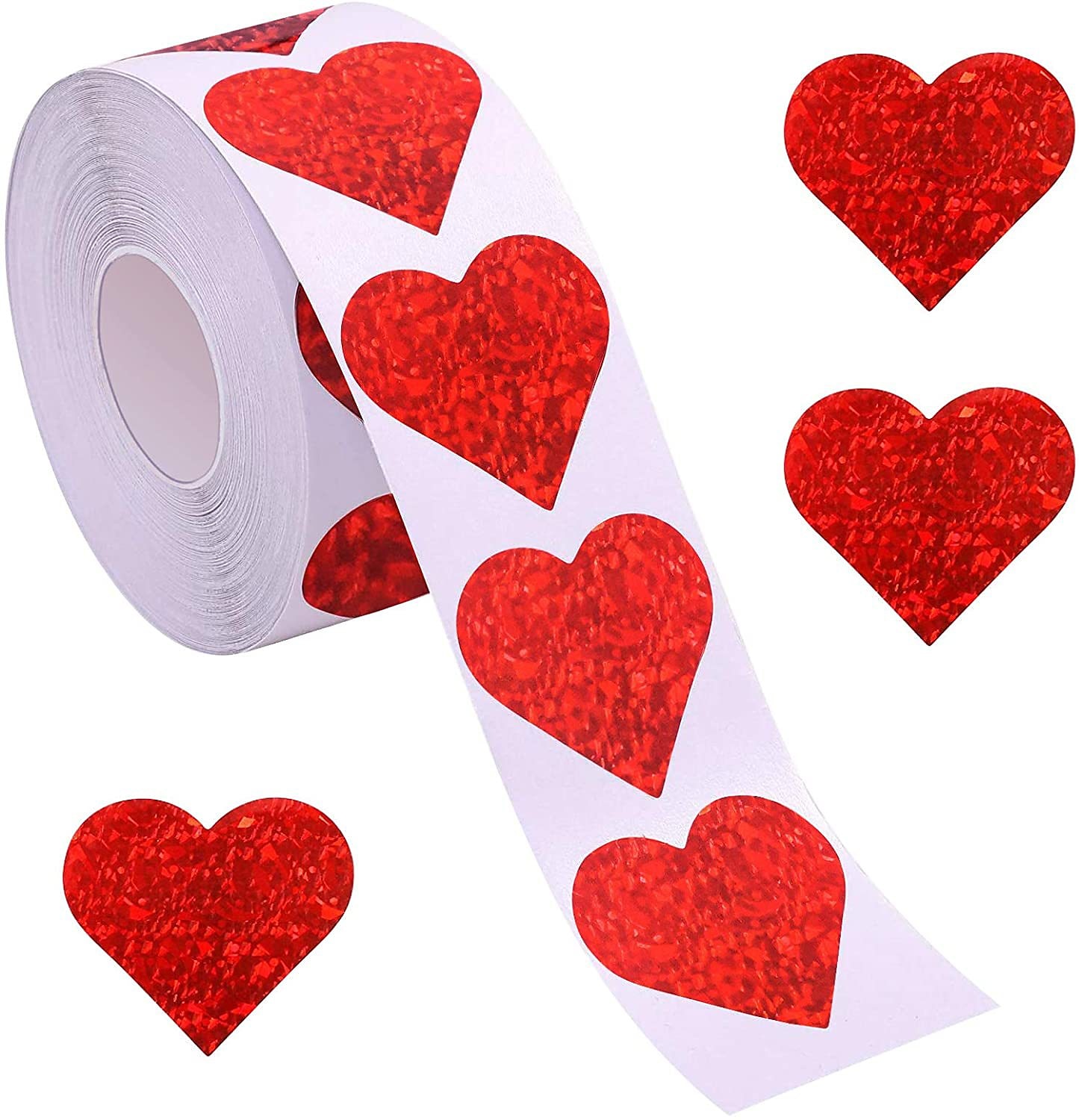 500 pezzi/rotolo adesivi scintillanti a forma di cuore rosso amore scrapbooking adesivo adesivo per San Valentino confezione regalo di nozze decorazione sacchetto di compleanno festa della mamma festa del 2025 a $8.99 –P1