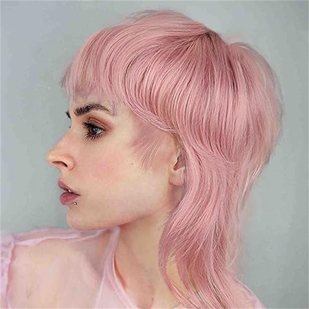 perruque mulet courte et hirsute moderne pour femme perruque mulet des années 80 perruque coupe lutin avec frange perruques synthétiques naturelles de remplacement de cheveux blonds avec reflets de 2025 ? CAD $19.99 –P8