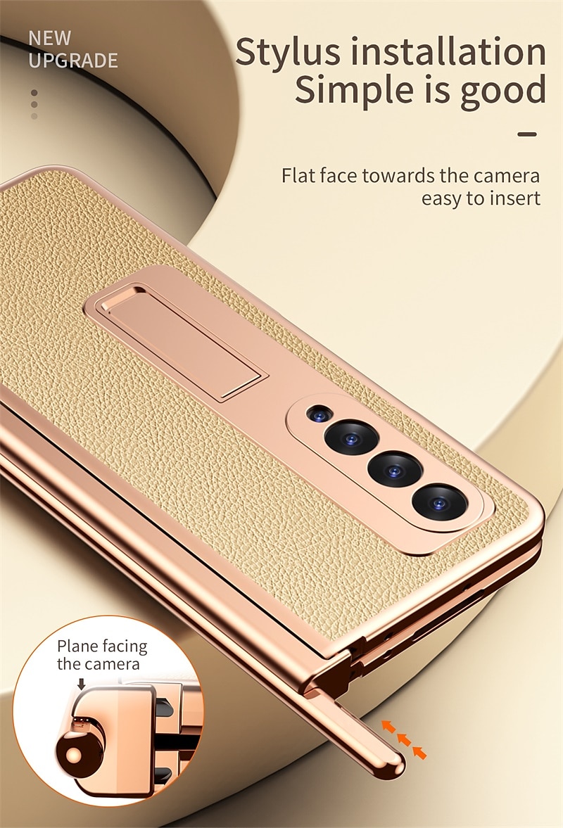 Phone Case For Samsung Galaxy Z Fold 5 Z Fold 4 Z Fold 3 Z Fold 2 Kickstand Shockproof PU Leather 2025 - $51.99 –P8