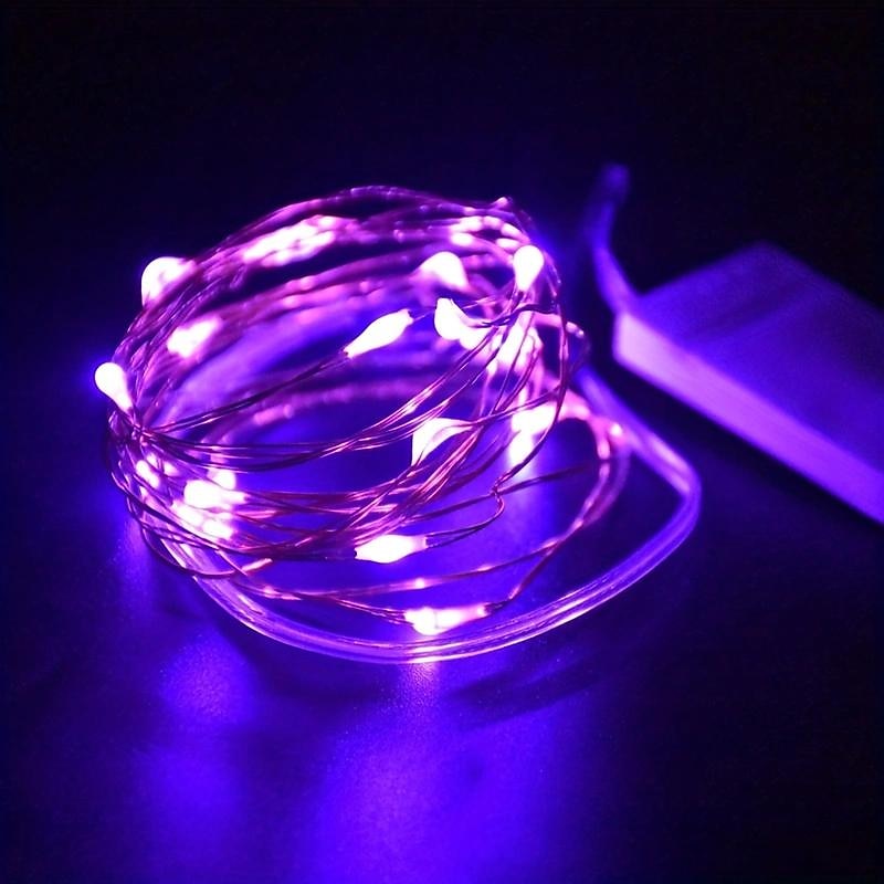 1 τεμ led νεραϊδόφωτα, με μπαταρία cr2032, αδιάβροχα φώτα από χάλκινο σύρμα, 7 ποδών 20 led φώτα κορδόνι, για diy γαμήλιο κοιτώνα, κρεβατοκάμαρα, Χριστούγεννα, απόκριες, πάρτι 2025 - $7.99 –P7