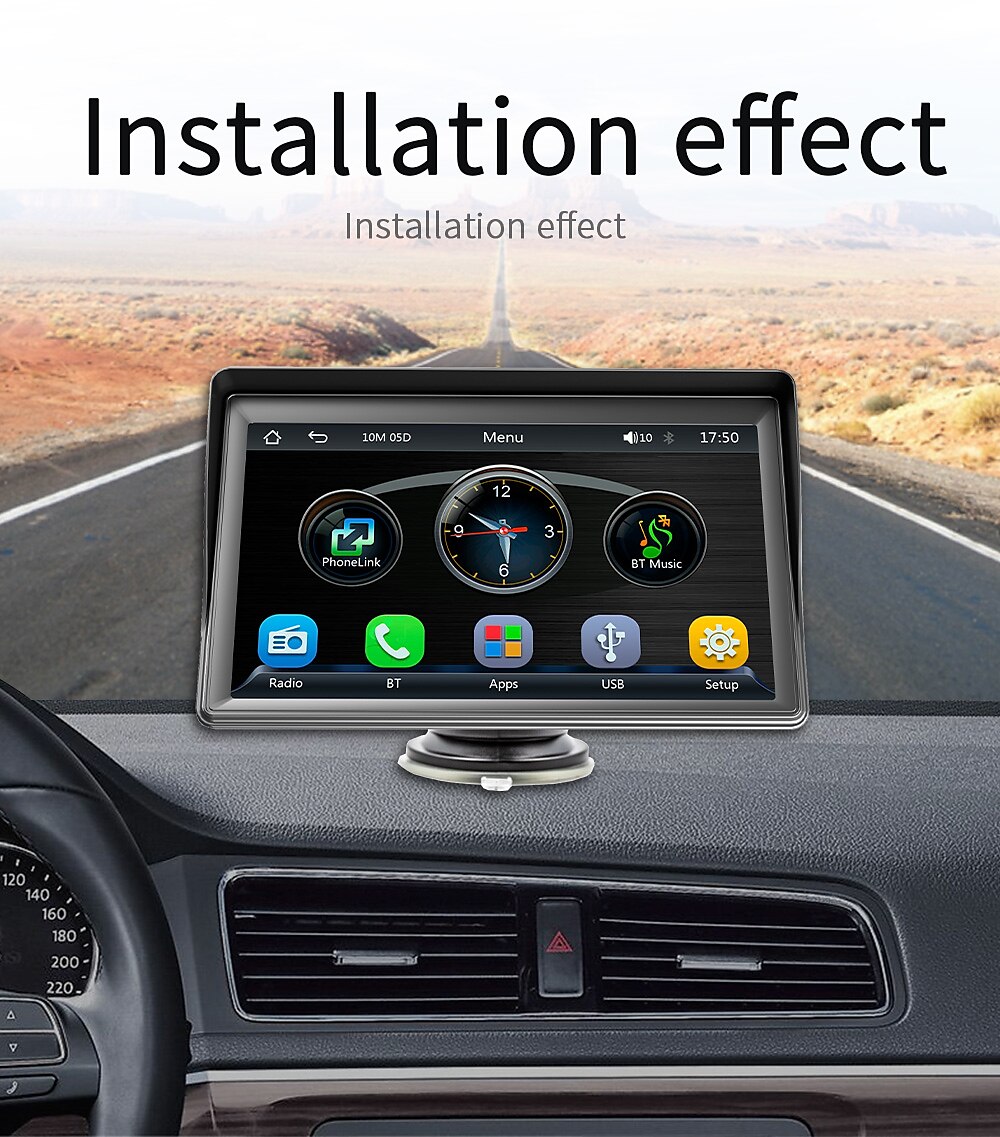Universal 7-inch Screen Car Radio Multimedia WIFI Video Player Wireless Carplay Screen for Apple or Android 2025 - $131.99 –P17