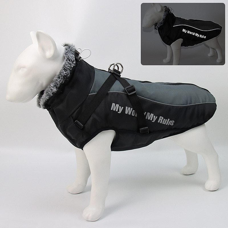Cachorros Gatos Casacos Jaqueta Moda Festa Inverno Reflector Prova-de-Água Quente Lavável Confortável Natal Ao ar livre Casual / Diário Roupas para cães for Bichon Frise Pomerânia Animais de Pequeno de 2025 por $23.99 –P2