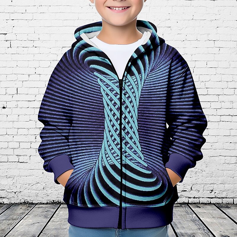 Pojkar 3D Grafisk Huvtröja Kappa Ytterkläder Långärmad 3D-tryck Höst Vinter Mode Streetwear Häftig Polyester Barn 3-12 år Utomhus Ledigt Dagligen Normal 2025 - $18.49 –P3