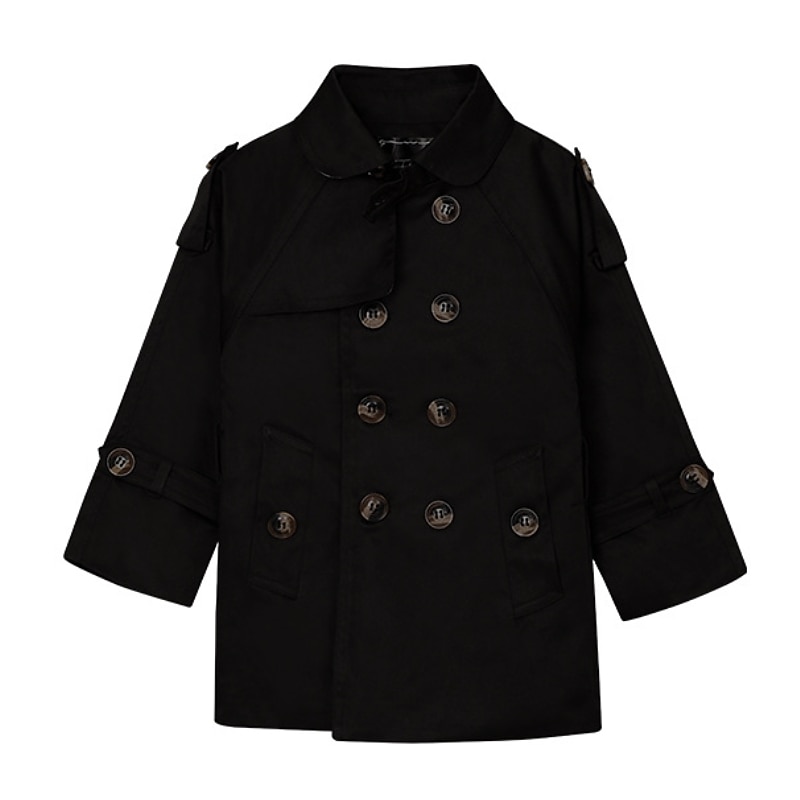 Barn Pojkar Trenchcoat Ytterkläder Ensfärgat Långärmad Ficka Täcka Skola Häftig Dagligen Svart 3-delad kostym (jacka + byxor + slips) Kaki 4-delat set (jacka + byxor + skjorta + slips) Svart 2-delat 2025 - $41.99 –P5