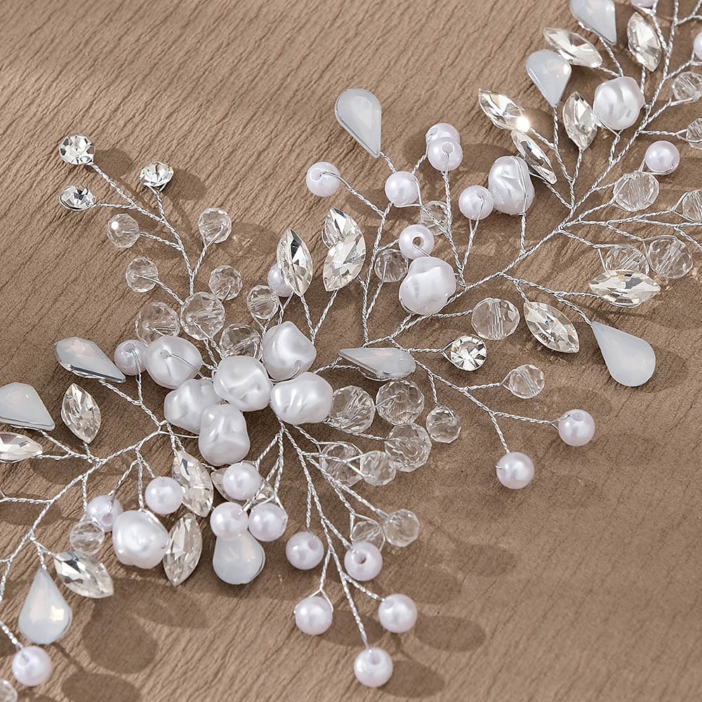 Headbands Headpiece Imitation Pearl Rhinestone Wedding Cocktail Luxury Elegant With Faux Pearl Crystals Headpiece Headwear 2025 - $15.99 –P2