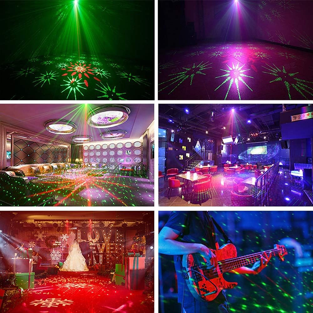 party dj disco lights - מקרן לייזר סטרוב מופעל על סאונד פנימי עם שלט רחוק למסיבות, חתונות, ברים ואירועי חג 2025 - $53.99 –P7
