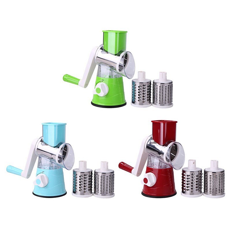râpe à fromage, trancheuse à légumes mandoline de cuisine avec 3 lames interchangeables, râpe rotative facile à nettoyer pour fruits, broyeur pour pommes de terre, carottes, noix de 2025 ? $18.99 –P2