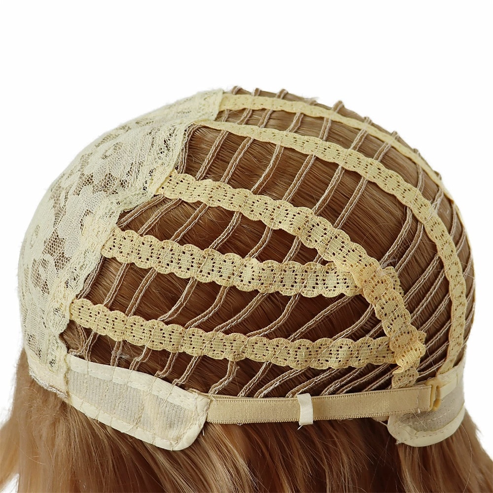 Perucas peruca loira morango com franja cabelo sintético peruca natural completa reta comprimento médio bob peruca traje de halloween perucas para mulheres perucas cosplay 14" de 2025 por $21.99 –P8