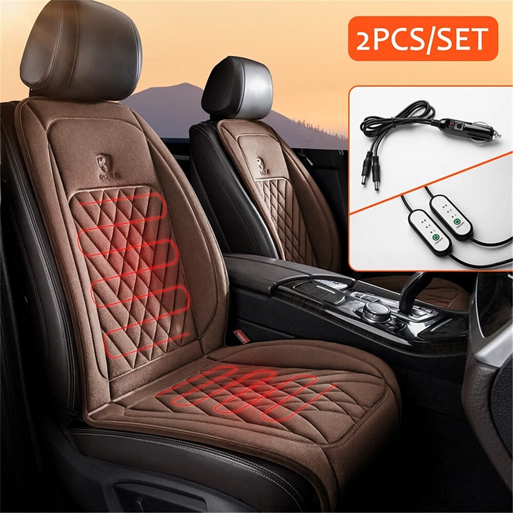 12/24V Heated Car Seat Cover, Universal Car Seat Heater, 30s Fast Heating, Winter Cushion, Back Warmer Pads 2025 - $61.99 –P12