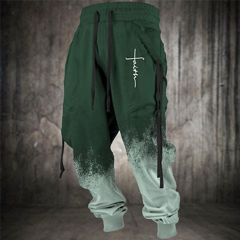 Fede Vintage Per uomo Stampa 3D Pantaloni della tuta Jogging Pantaloni Esterno Strada Casual / quotidiano Poliestere Nero Blu Marrone S M L Vita normale Elasticità Pantaloni del 2025 a $29.99 –P3