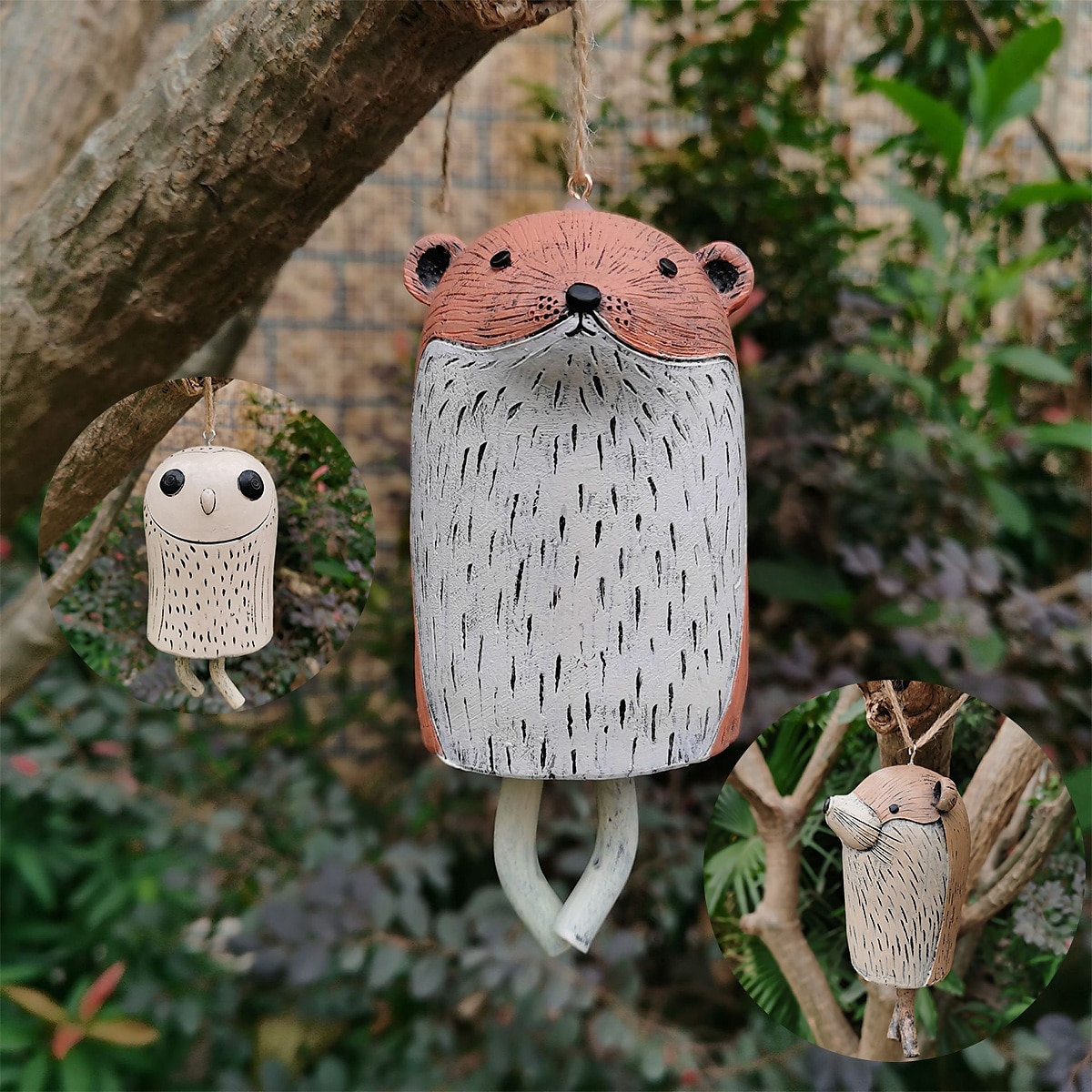 wunderschöne rustikale Tier-Windspiele, Boho, handgefertigt, Gartendekoration, Geschenk, Tierdekoration aus Kunstharz, Geschenkideen, Gartendekoration, einzigartiges Geschenk, 1 Stück 2025 - $15.49 –P8