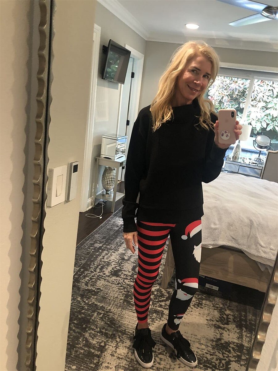 Papai Noel Leggings Calça Jogger Mulheres Natal Noite de Natal Natal Adulto Natal Véspera de Ano Novo Calças de 2025 por $17.49 -P6