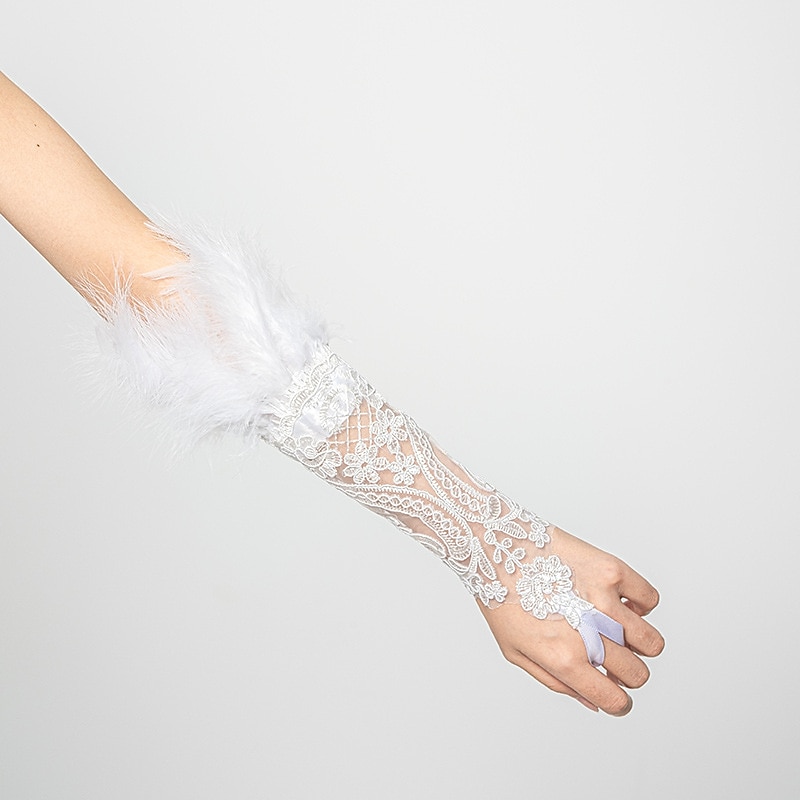 bracciale piuma pizzo guanti lunghi polsini bracciale punk&amp;gotico steampunk lega per discoteca cosplay carnevale donna bigiotteria gioielli moda del 2025 a $11.99 -P2