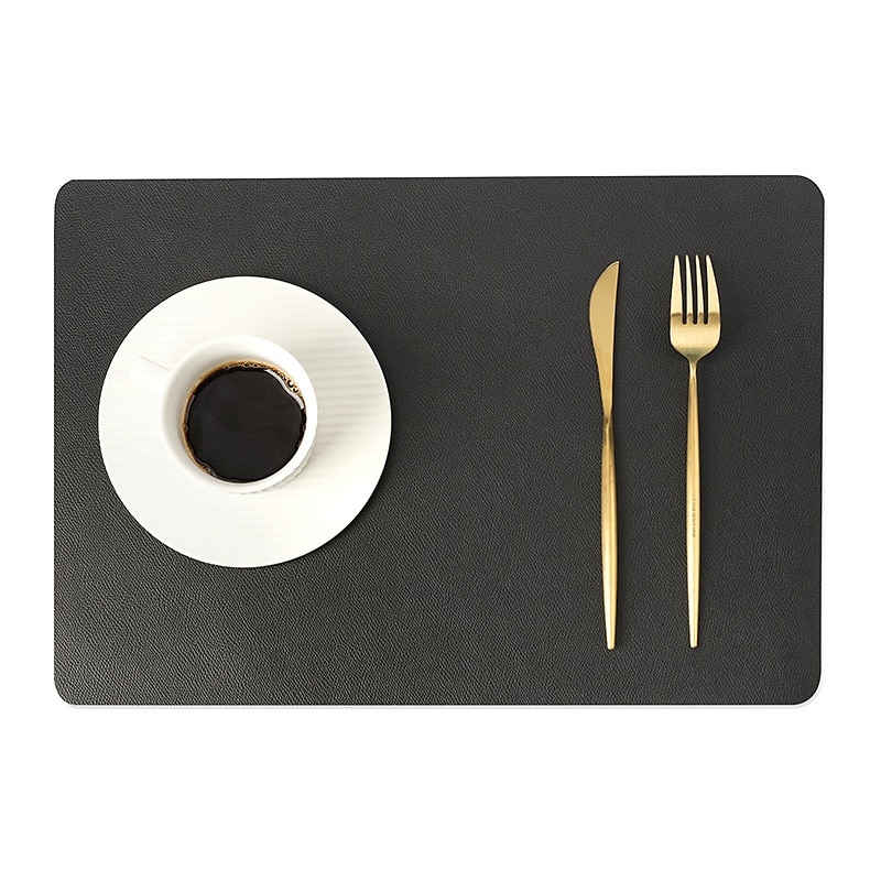 vinyl dekkematte vanntett pu lær varmebestandig spisebord bord bord plate matte juledekor høst kjøkken bord matter innendørs utendørs 2025 - $7.99 –P11