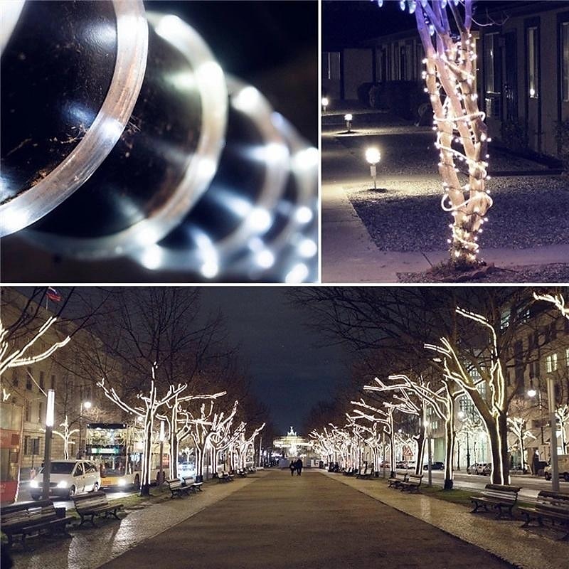 luci a corda solari esterne impermeabili luci a led lampeggianti 8 modalità tubo esterno luci fatate in filo di rame per giardino recinzione patio cortile festa matrimonio natale halloween interno esterno deco del 2025 a $12.49 –P2