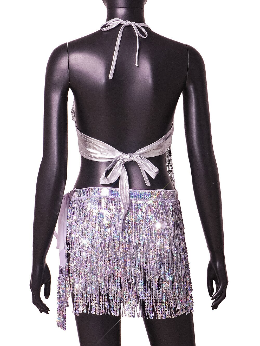 Fémes Hát nélküli Szikra Szoknya Spagetti pántos trikó Crop Tank Top Diszkó Mély-V Jelmez Női Parti Klub Pride Parade Felnőttek Szoknya Trikó 2025 - $35.99 –P9