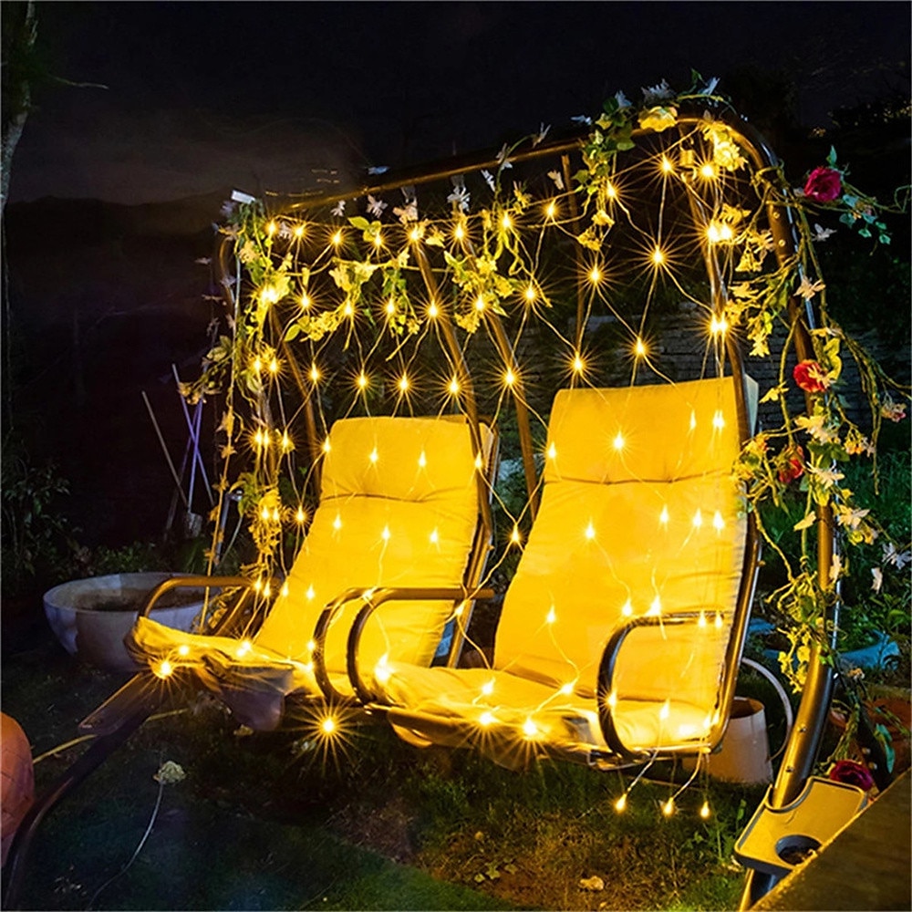 elegante festa di ricevimento di nozze 1.5*1.5m 3*2m led string luci di natale ghirlanda di rete maglia fata paesaggio luce strada matrimonio decorazione di natale lampada del 2025 a $11.49 –P1